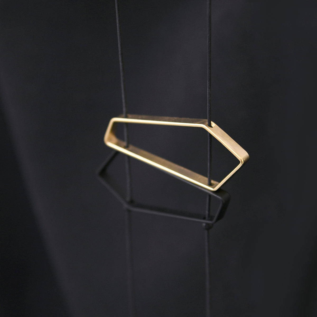 Pursuits Fret Necklace Gold &amp; Black