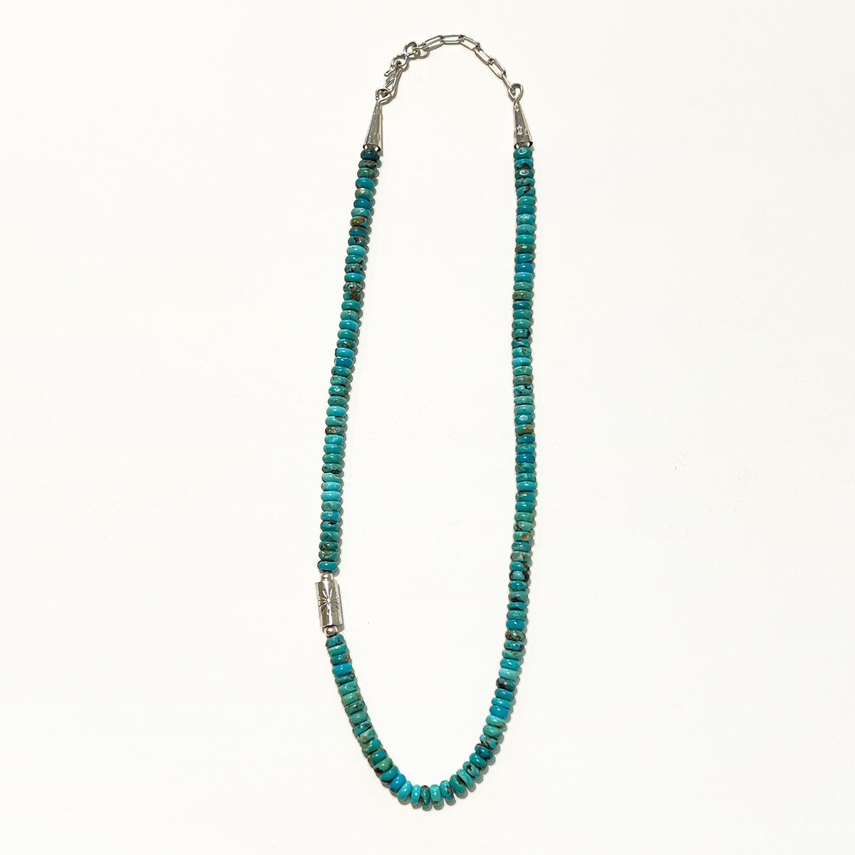 Angie Crespin Turquoise &amp; Silver Bead Necklace