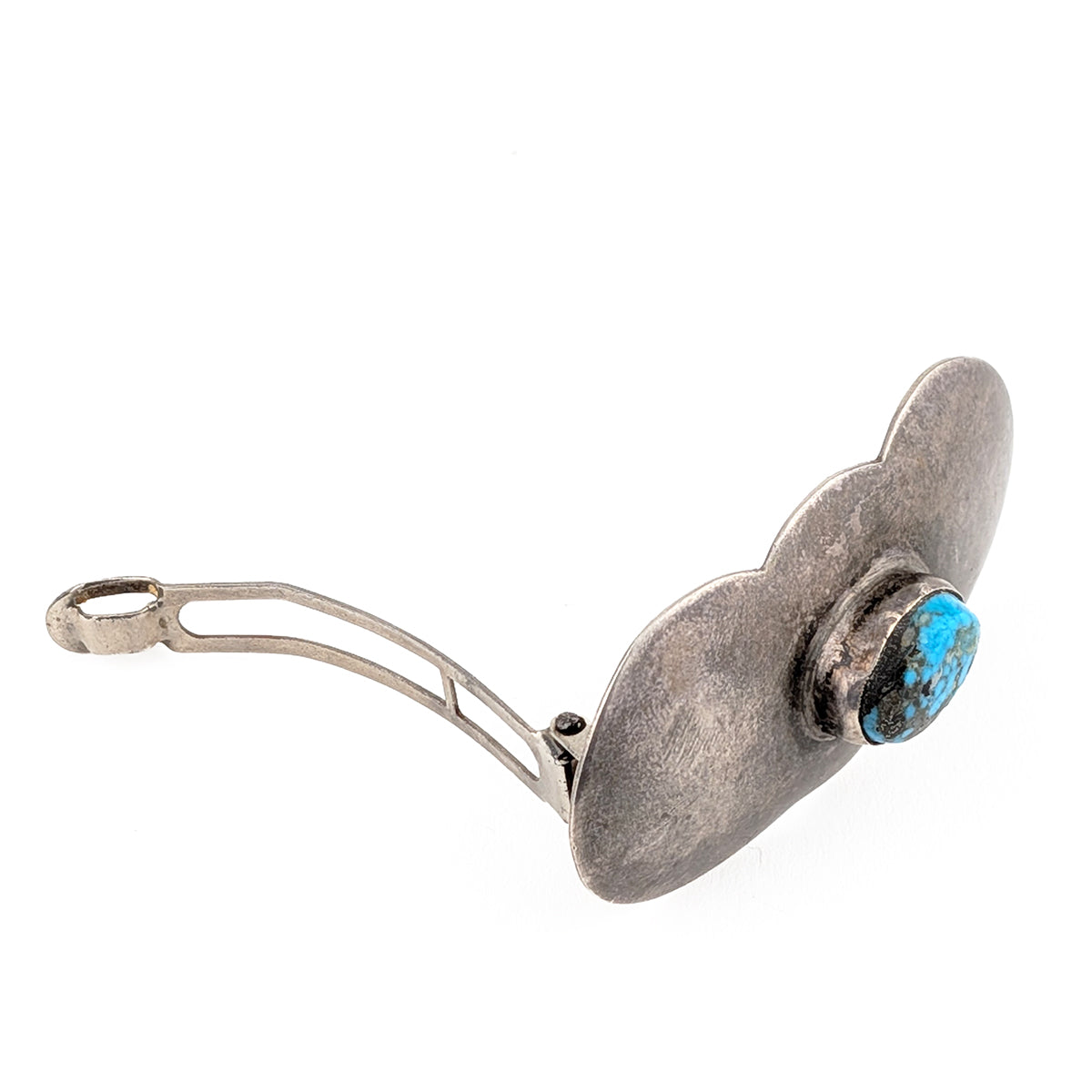 Vintage Sterling Silver and Turquoise Barrette