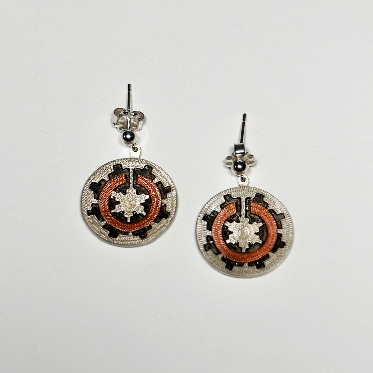 Roland Begay Basket Earrings