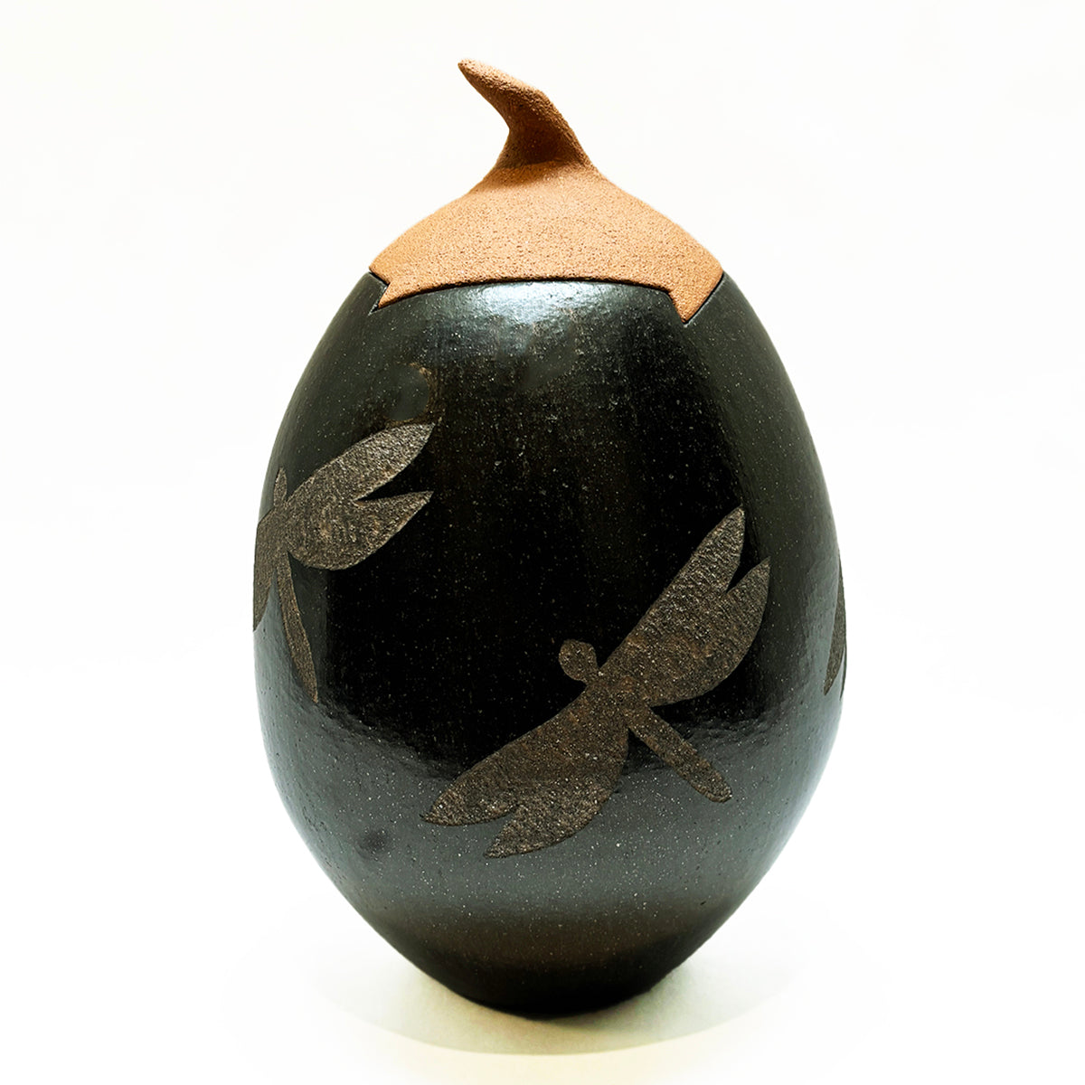 Glenn Gomez Five Dragonfly Pot with Lid