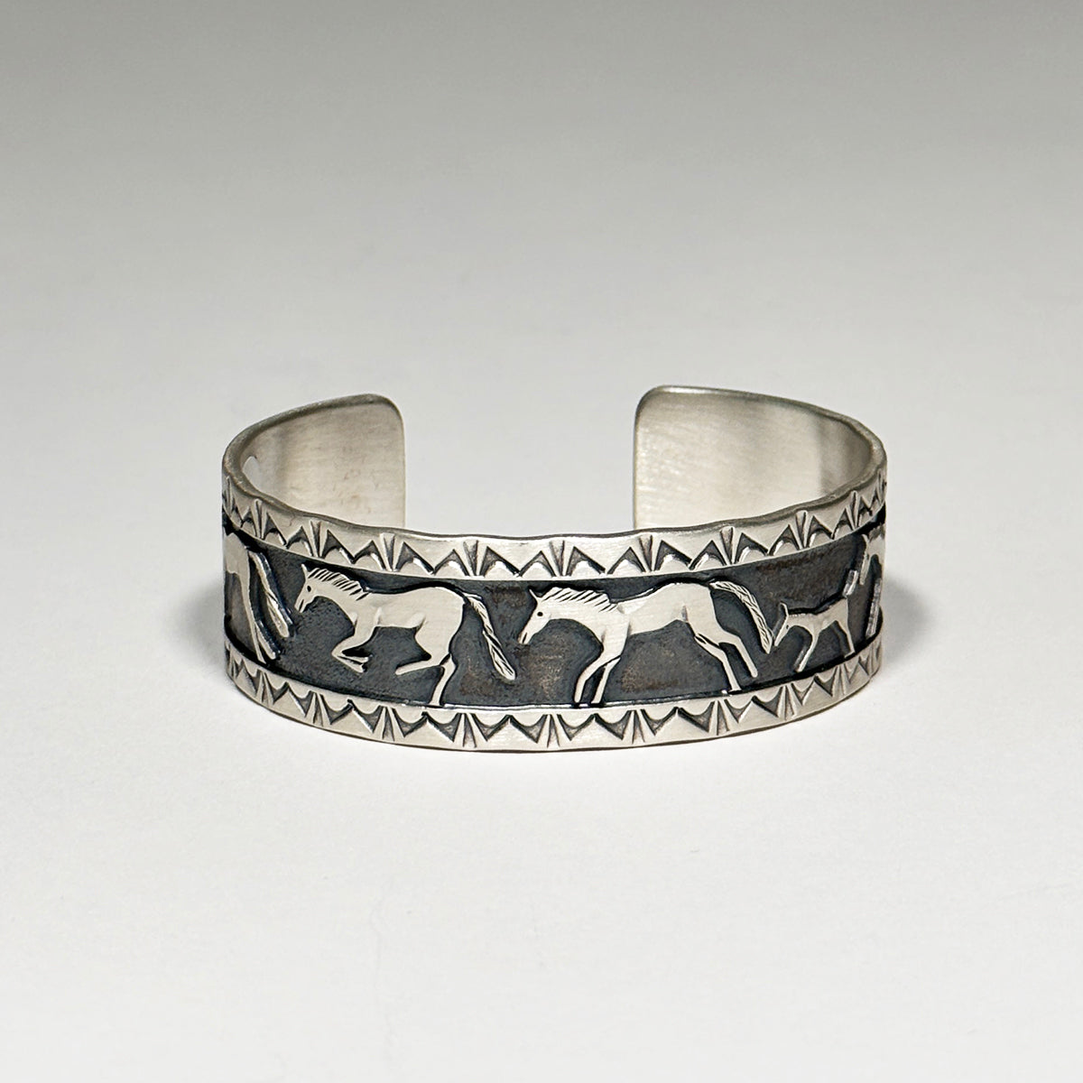 Roland Begay Story Bracelet with Horses