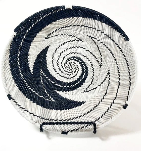 African Eclipse Telephone Wire Platter Medium