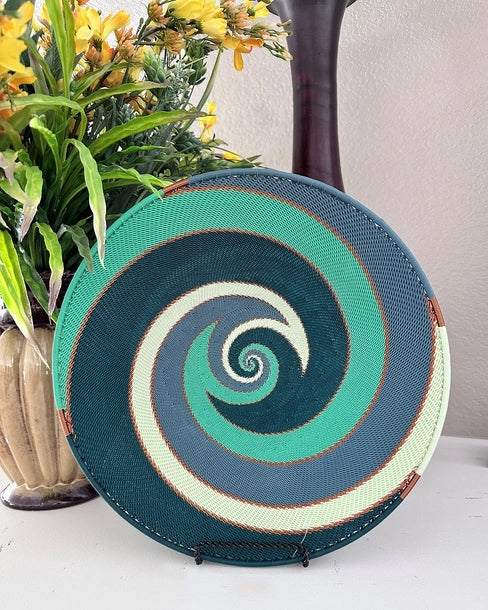 African Emerald Telephone Wire Platter Large