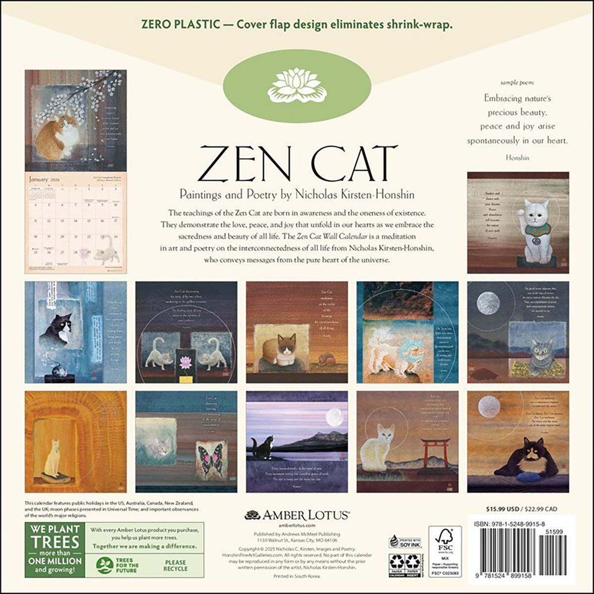 2026 Zen Cat Calendar
