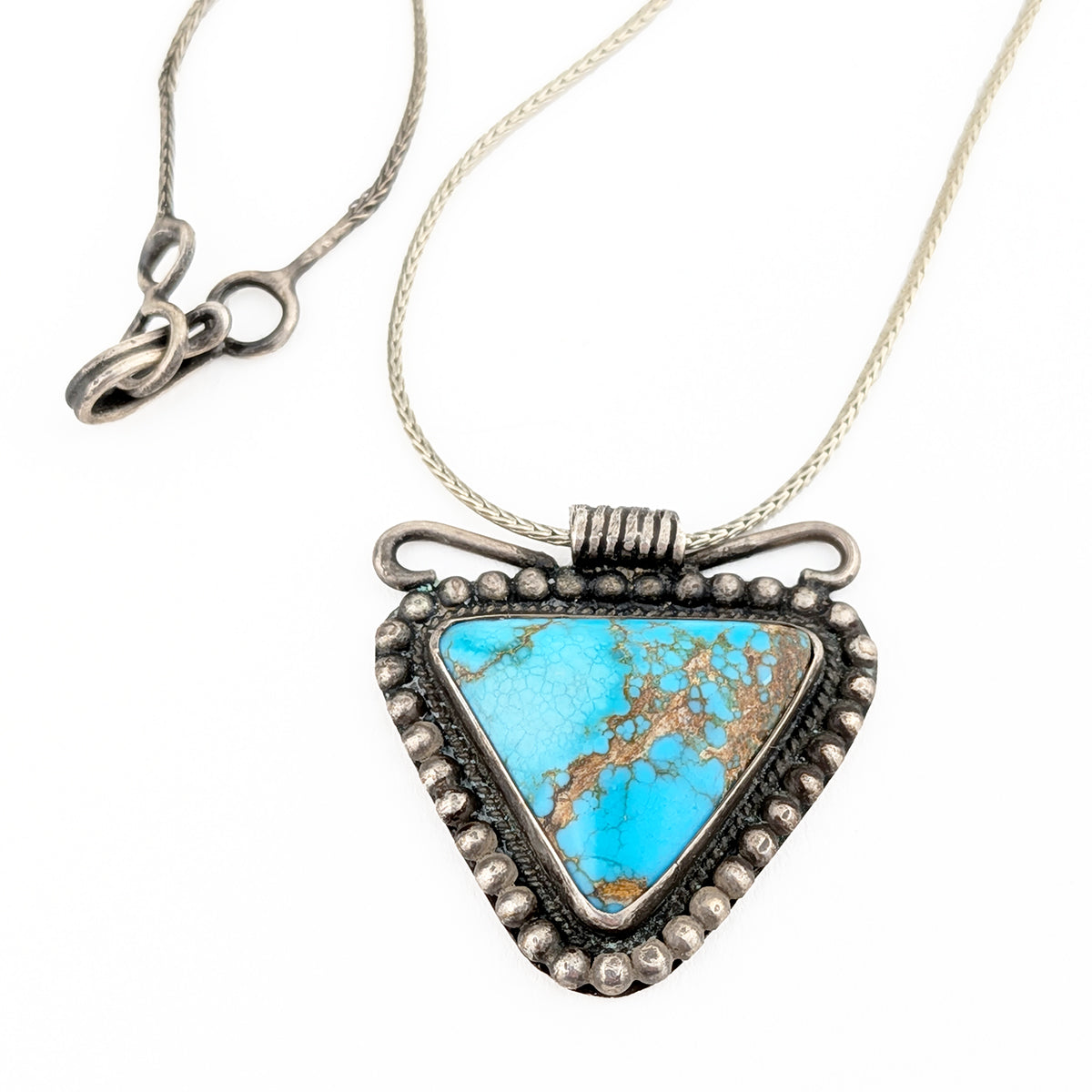 Vintage Sterling Silver and Turquoise Pendant