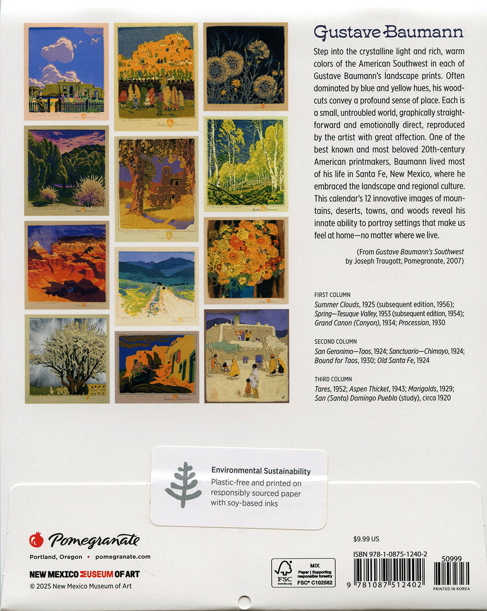 2026 Gustave Baumann Mini Calendar