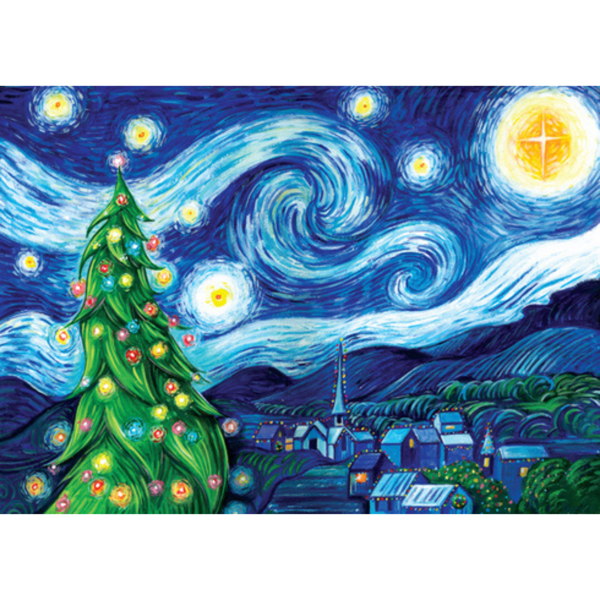 Silent Night, Starry Night Boxed Holiday Cards