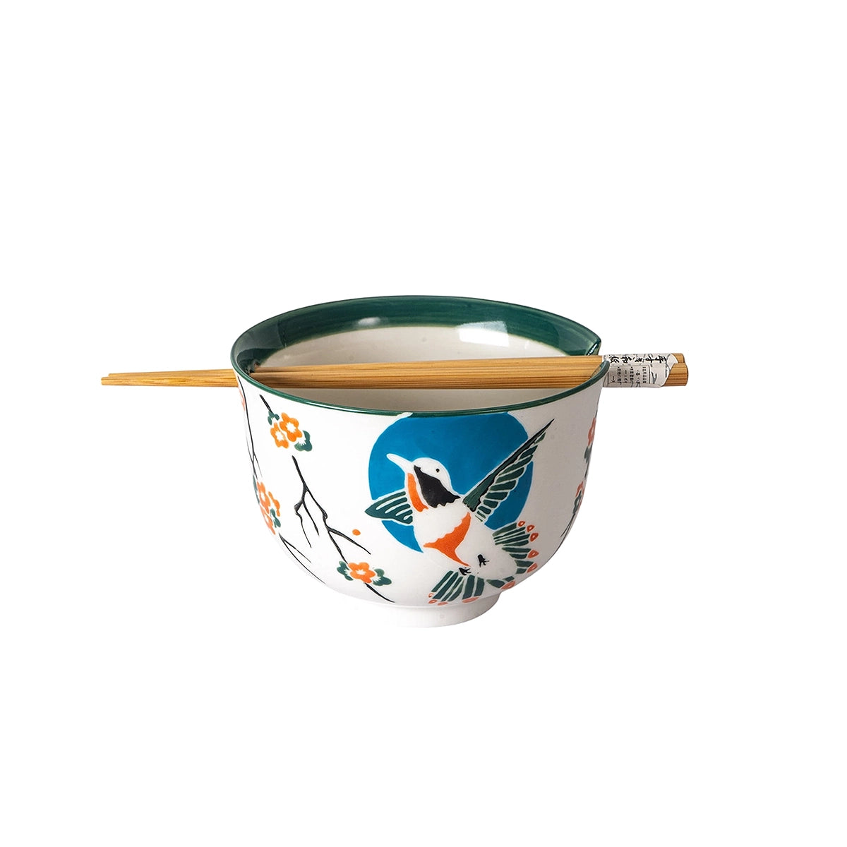 Donburi Tsubame Bird Ume Bowl Set