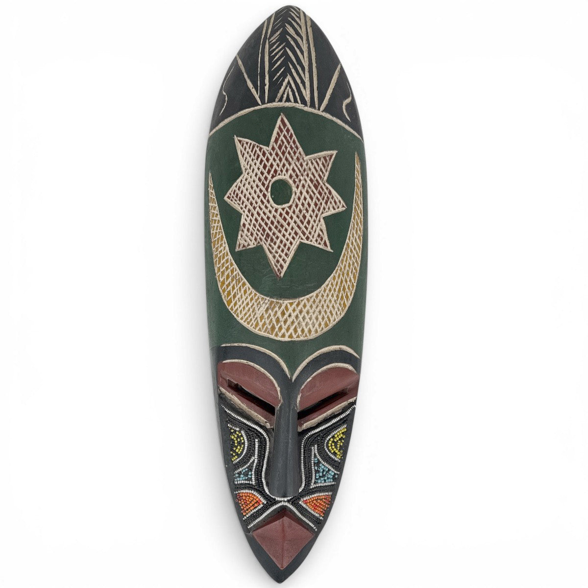 Handmade Star and Moon African Mask