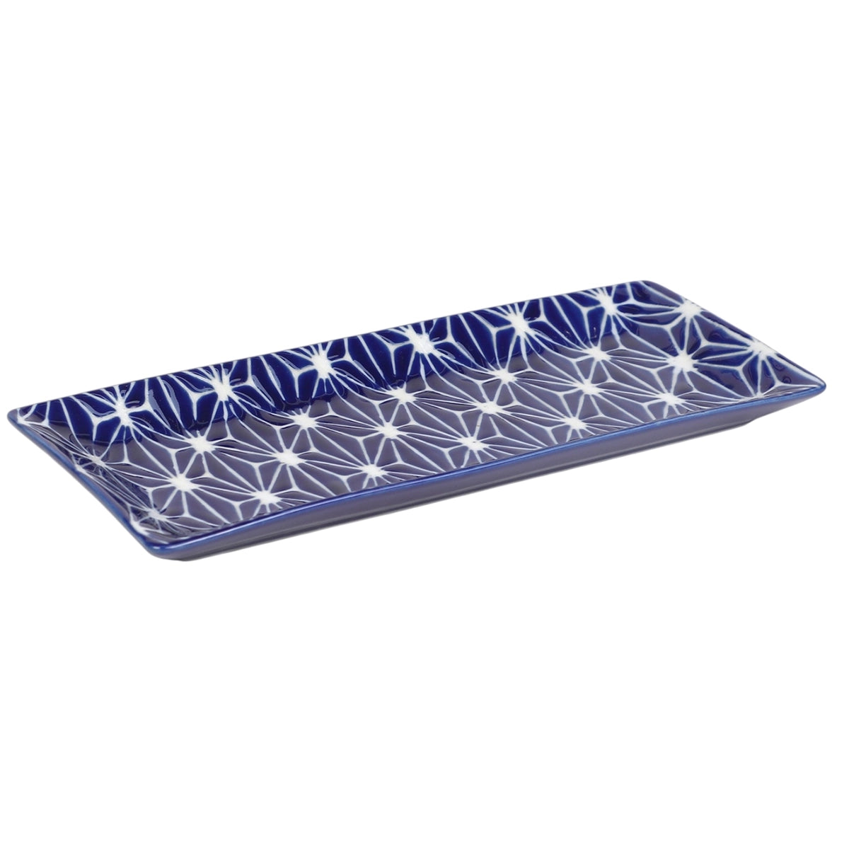 Asanoha Blue Platter