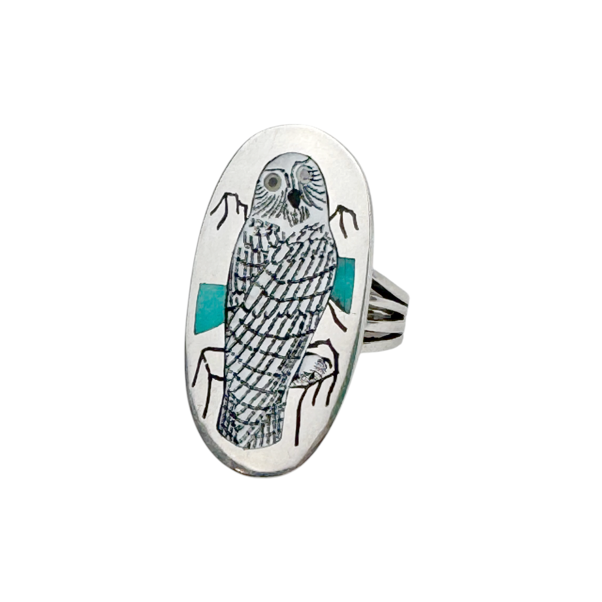 Owl Turquoise Ring