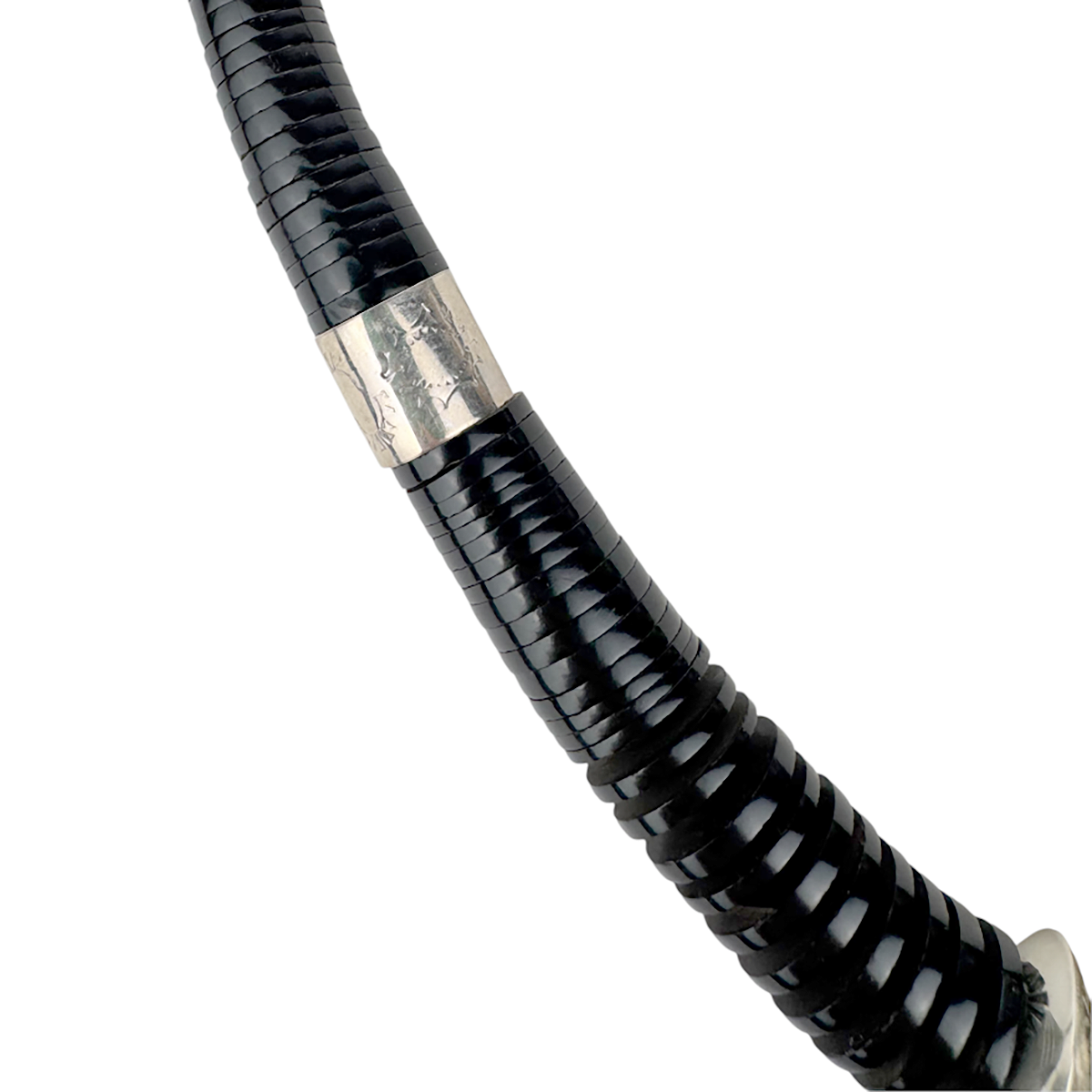 Jet and Sterling Silver Necklace