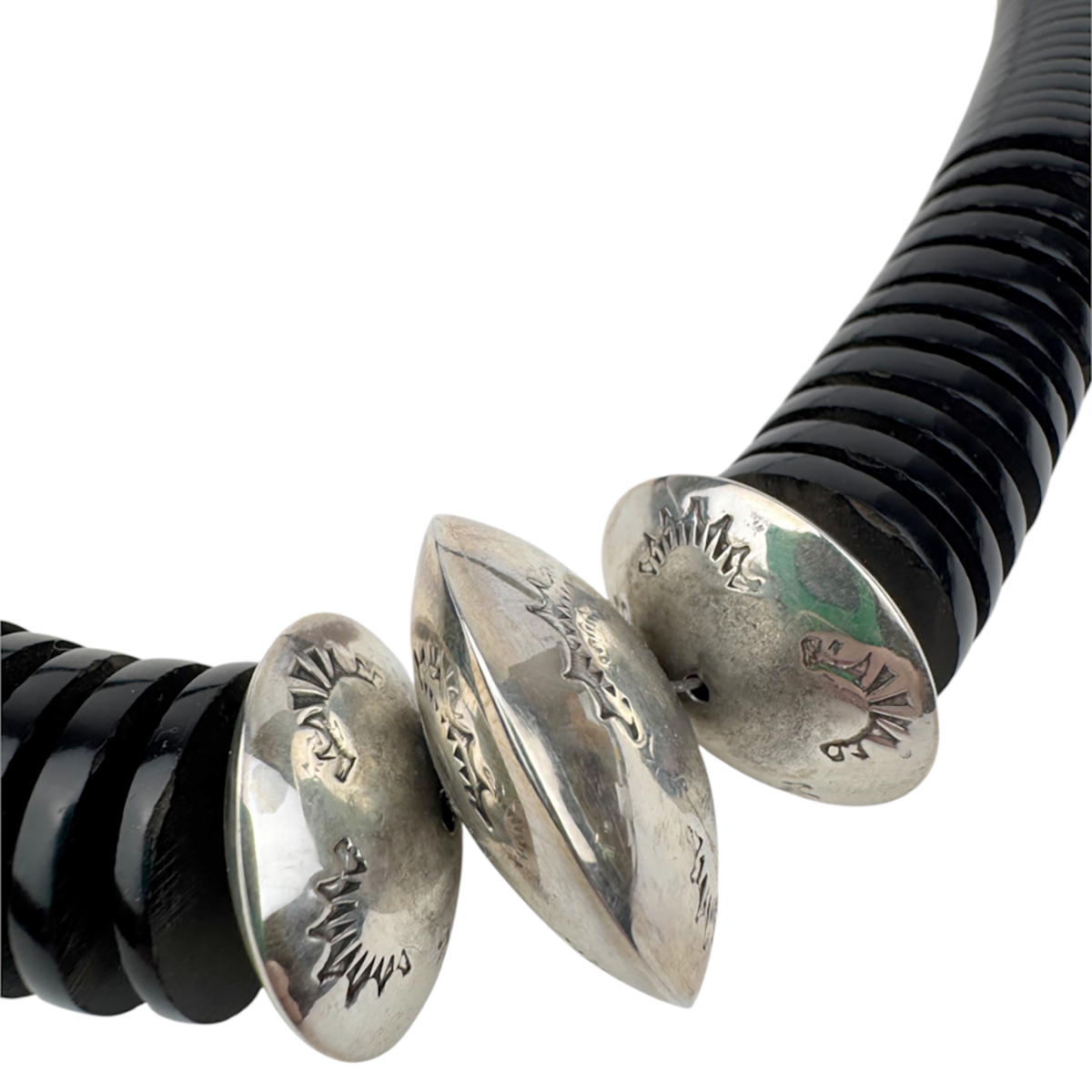 Jet and Sterling Silver Necklace