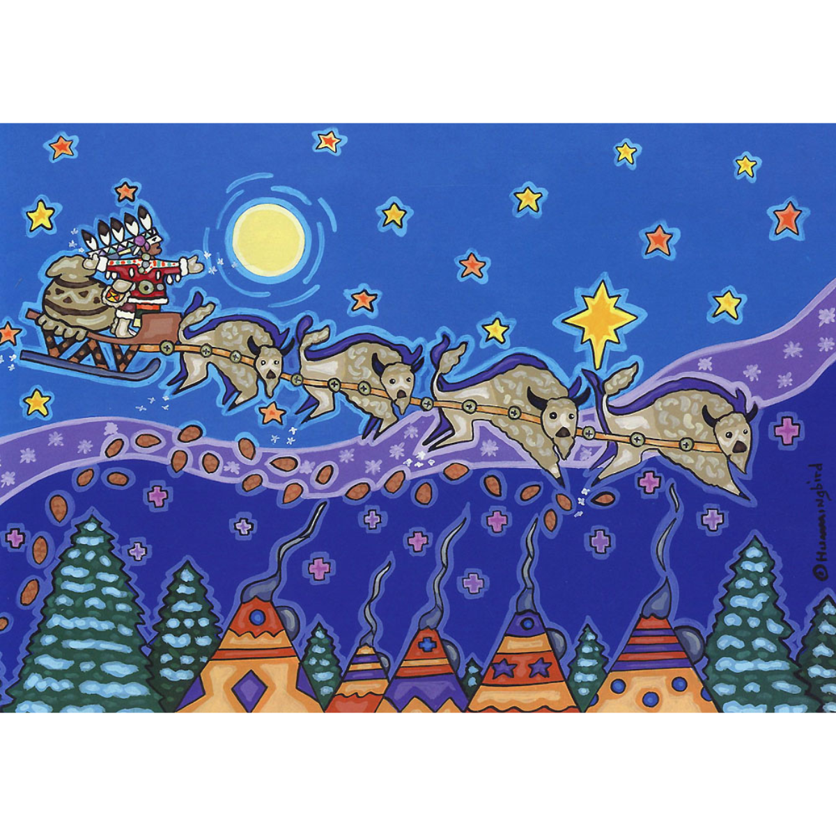 Native American Night Before Christmas Holiday Cards