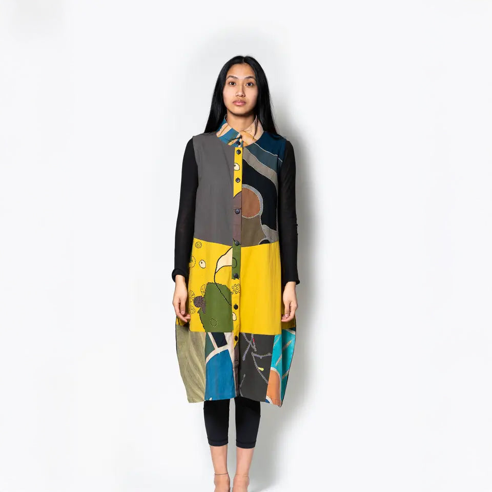 YAZA Kasur Batik Art Vest Mustard