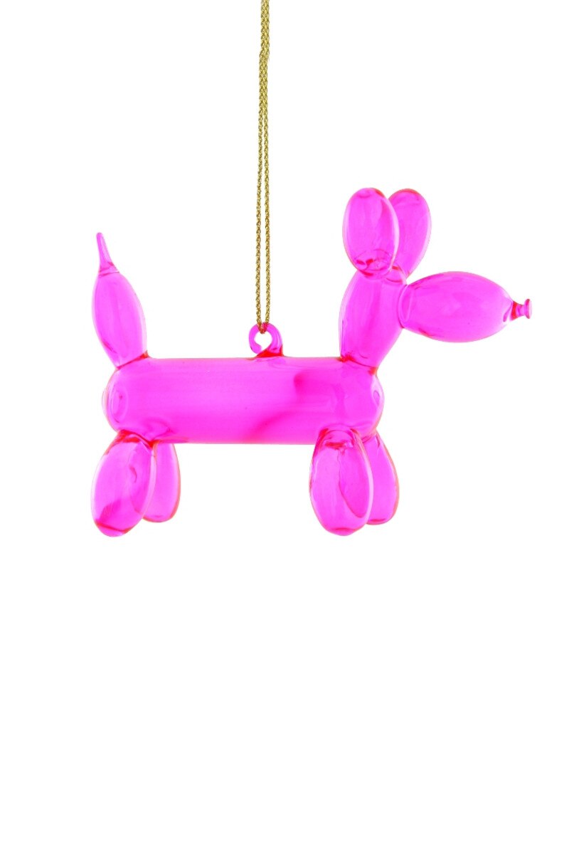 Balloon Pup Pink Ornament