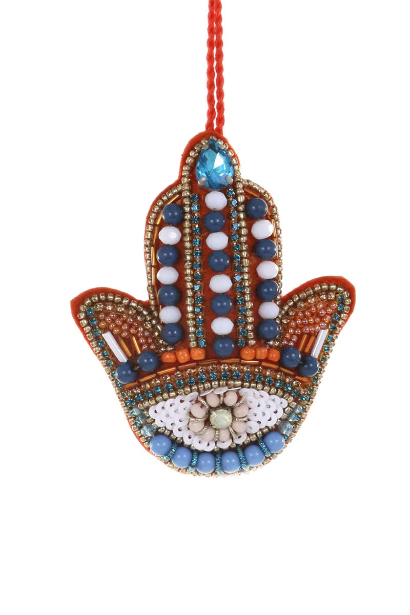 Beaded Hamsa Ornament
