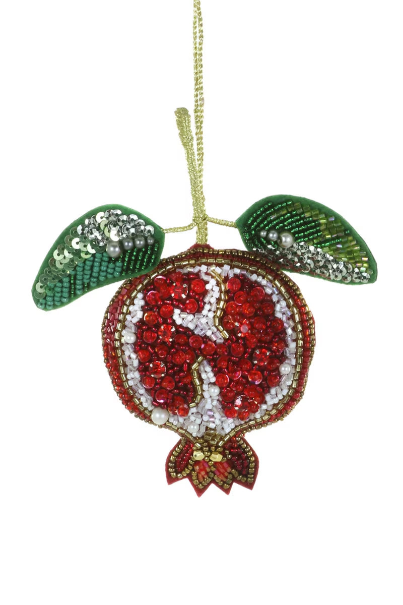 Beaded Pomegranate Ornament