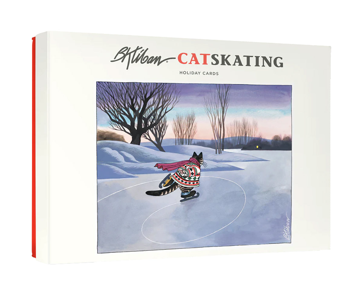 B Kilban: Cat Skating Boxed Holiday Cards