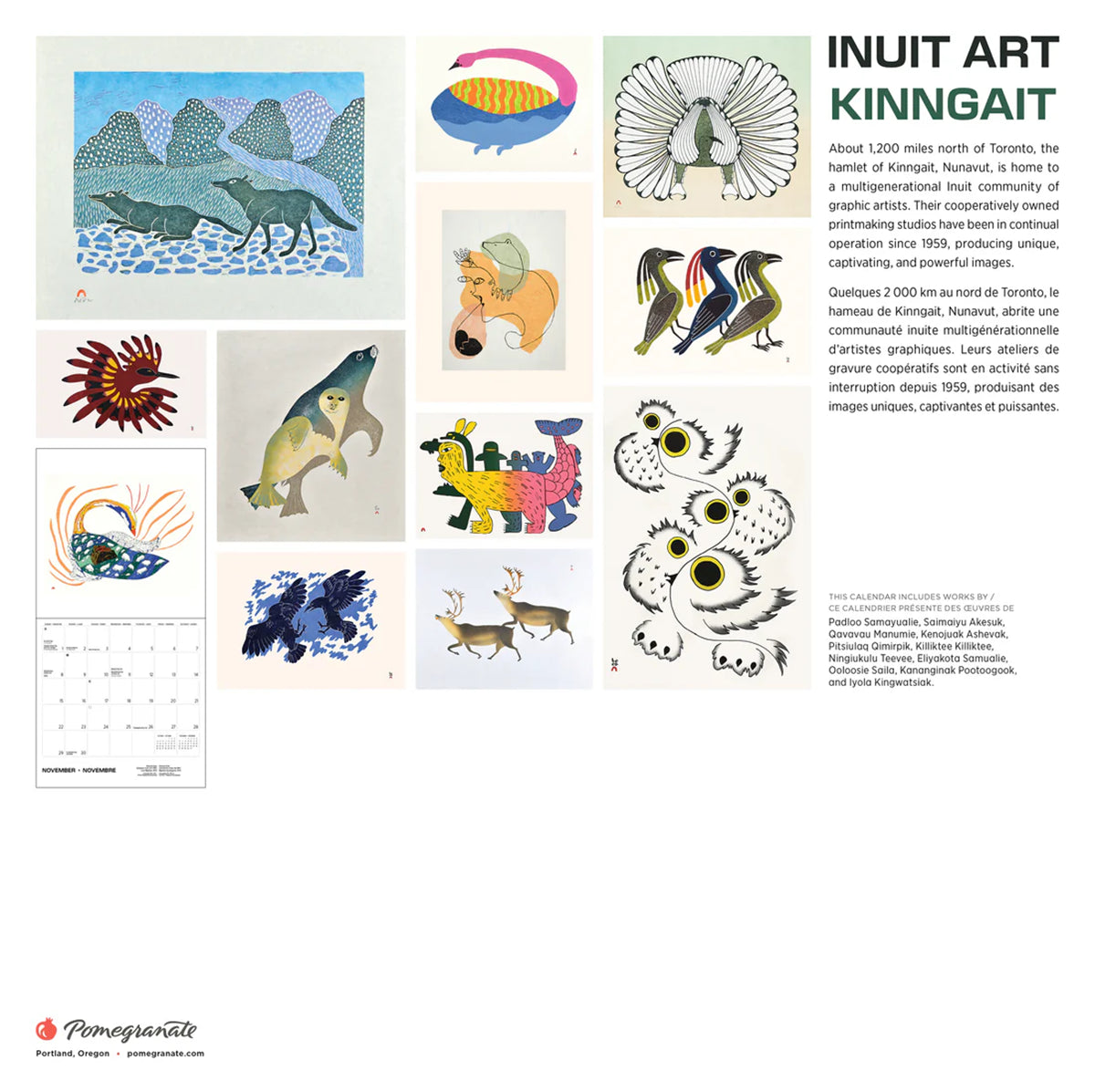 2026 Inuit Art Wall Calendar