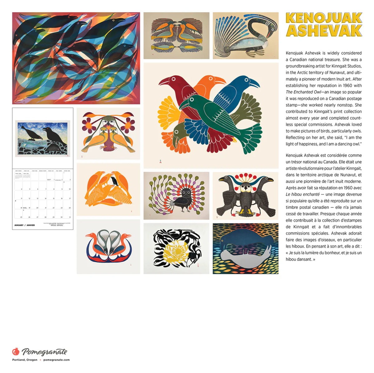 Kenojuak Ashevak 2026 Wall Calendar