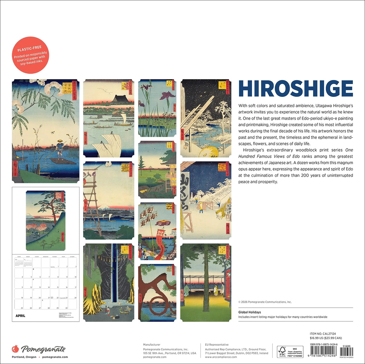 2027 Hiroshige Wall Calendar