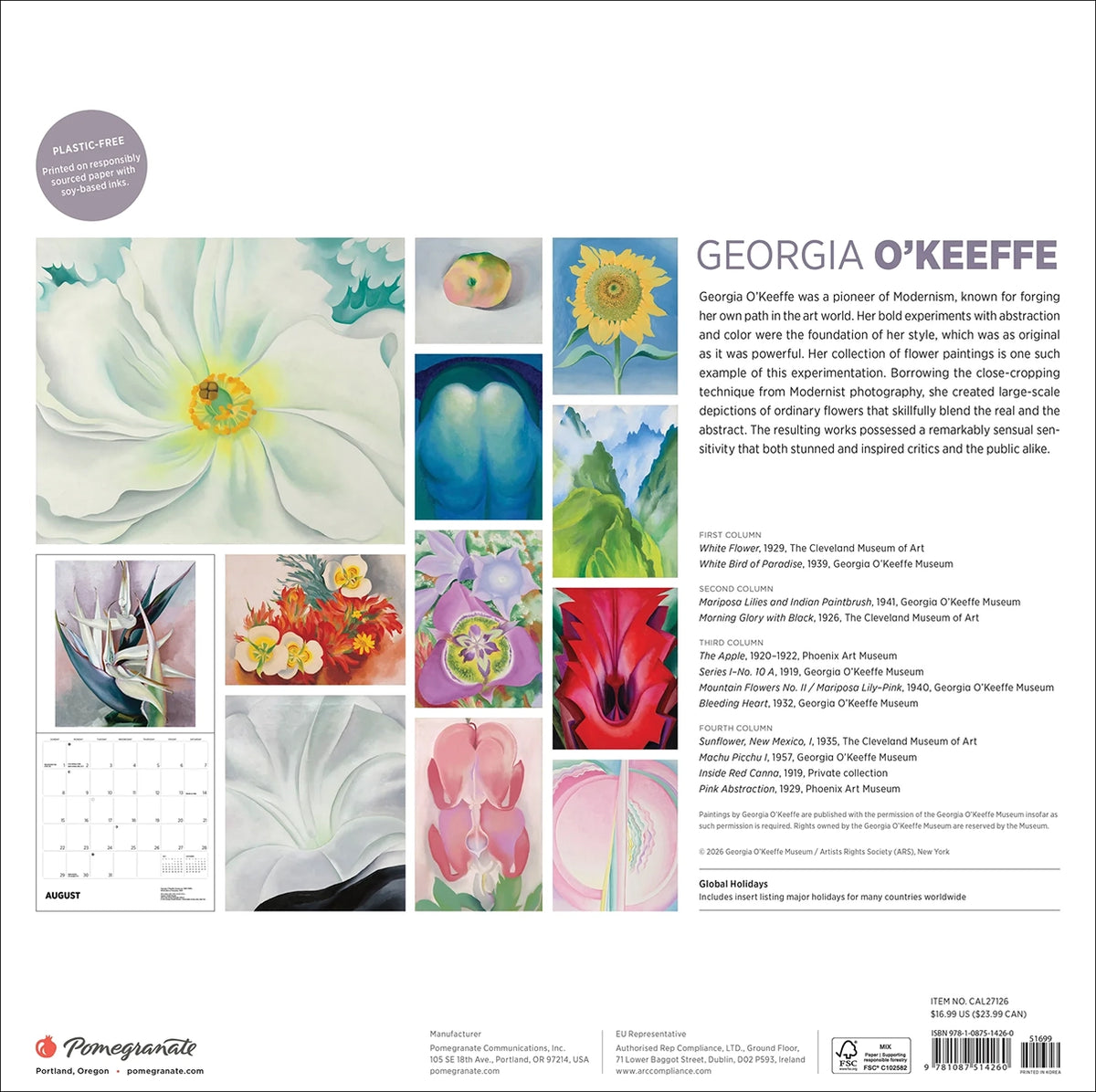 2027 Georgia O'Keeffe Wall Calendar