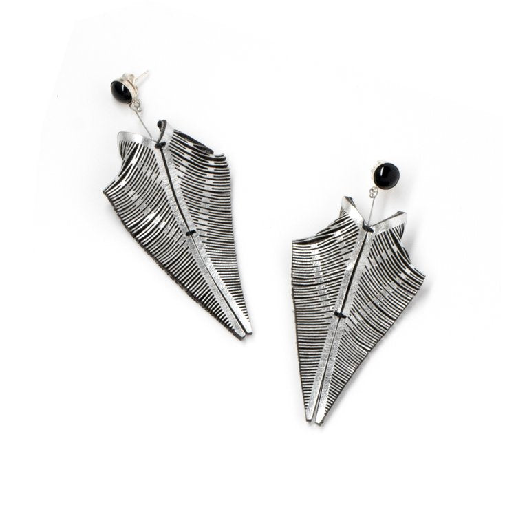 Interference Silver Earrings