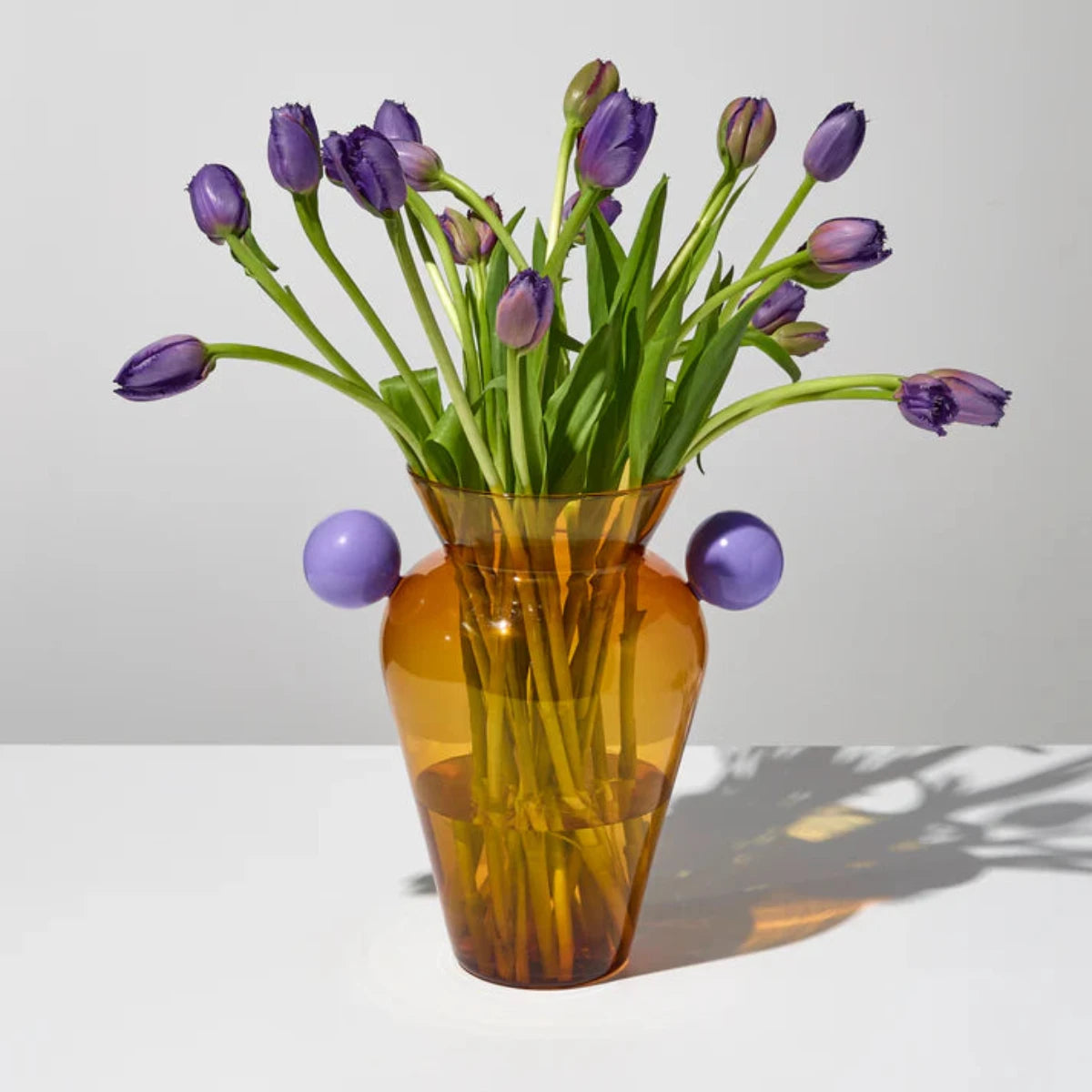 Amber + Lilac Geo Urn Vase