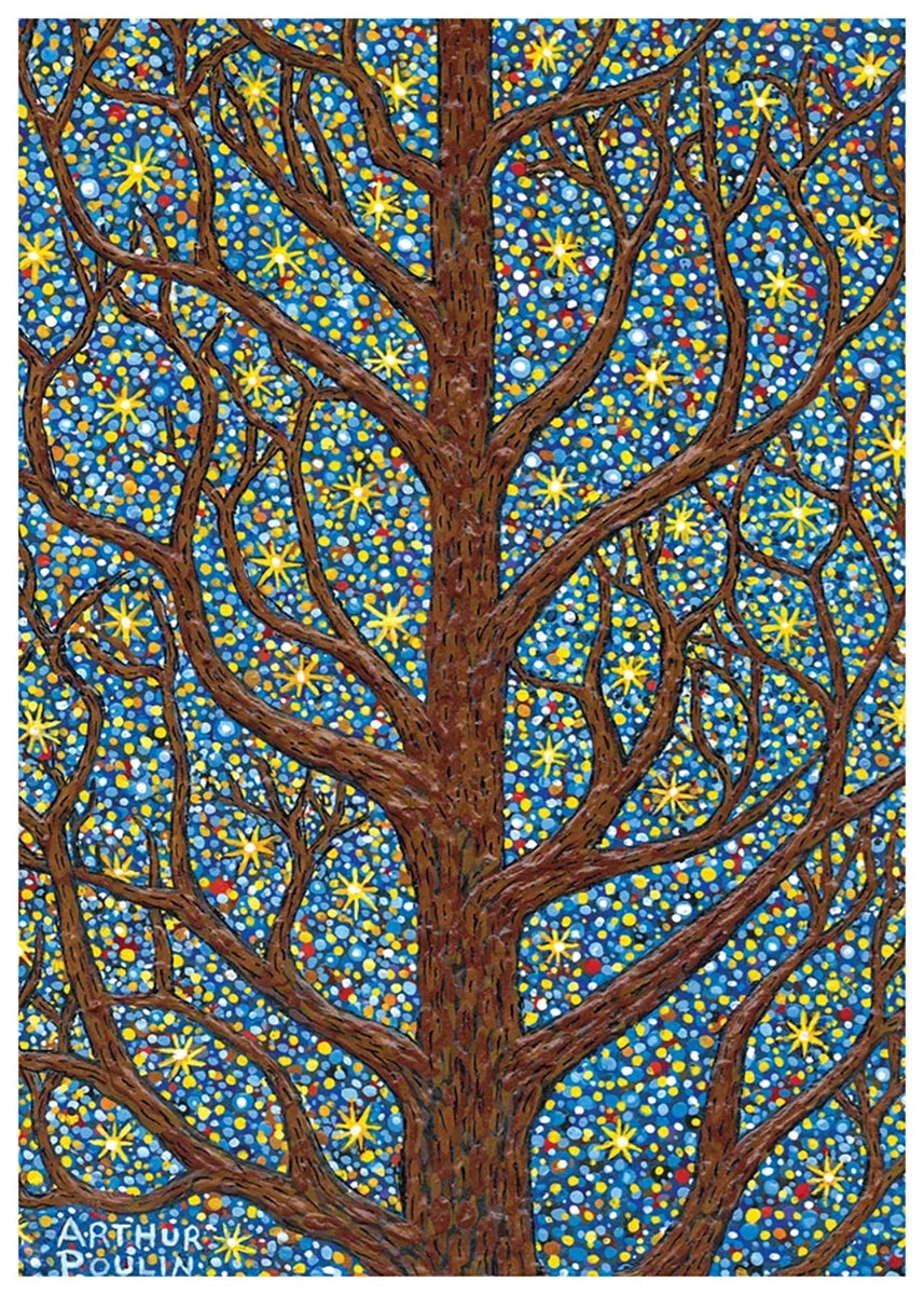 Starry Tree Foil Holiday Cards