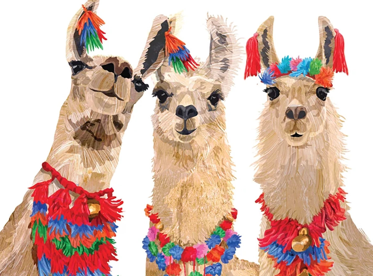 Llama Trio Holiday Card Box