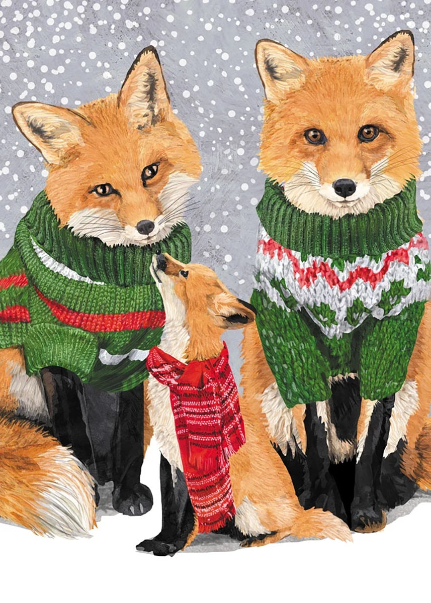 Fox Family Holiday Cards