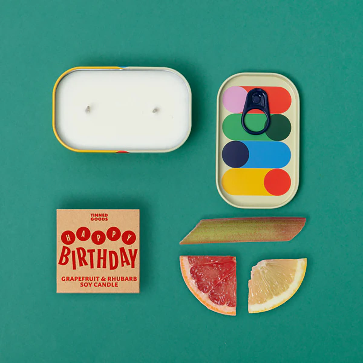 Block Design Happy Birthday Tinned Candle