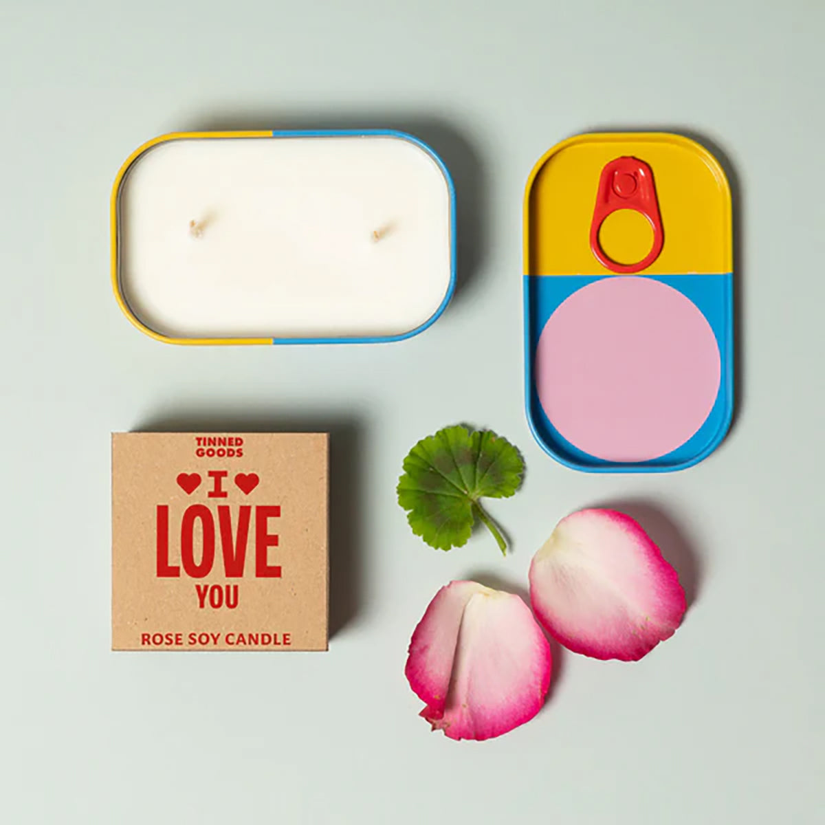Block Design I Love You Tinned Candle