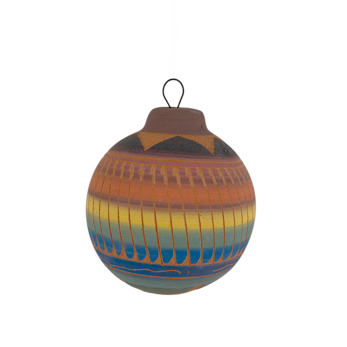 Clay Painted Bauble Ornament