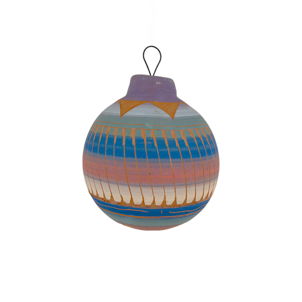 Clay Painted Bauble Ornament