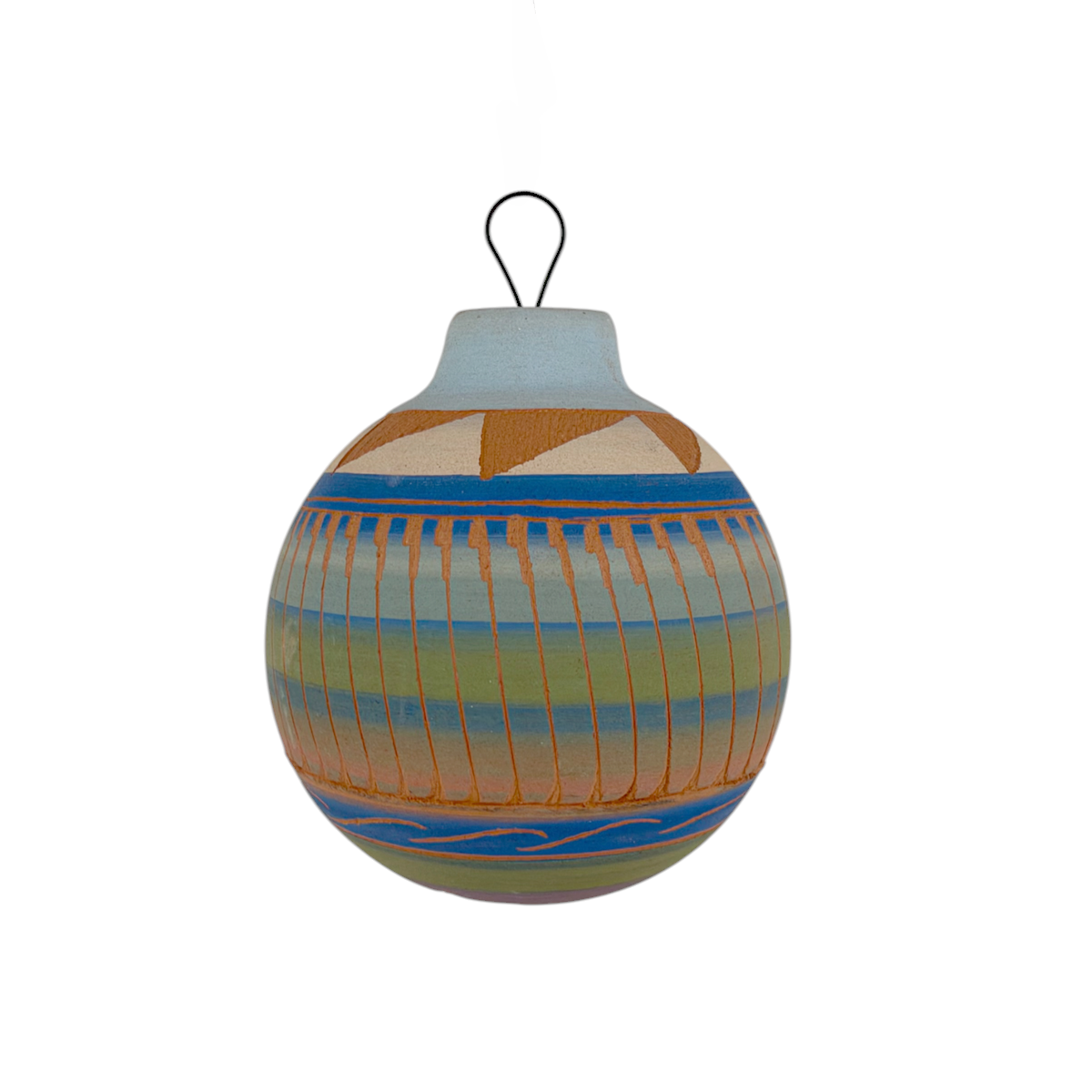 Clay Painted Bauble Ornament