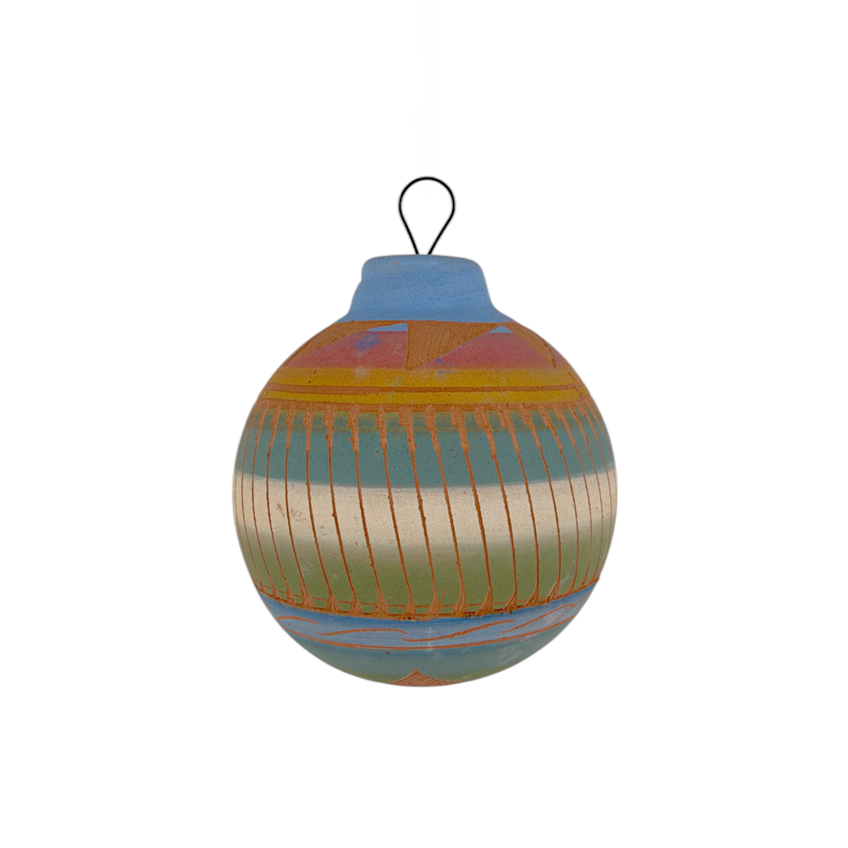 Clay Painted Bauble Ornament