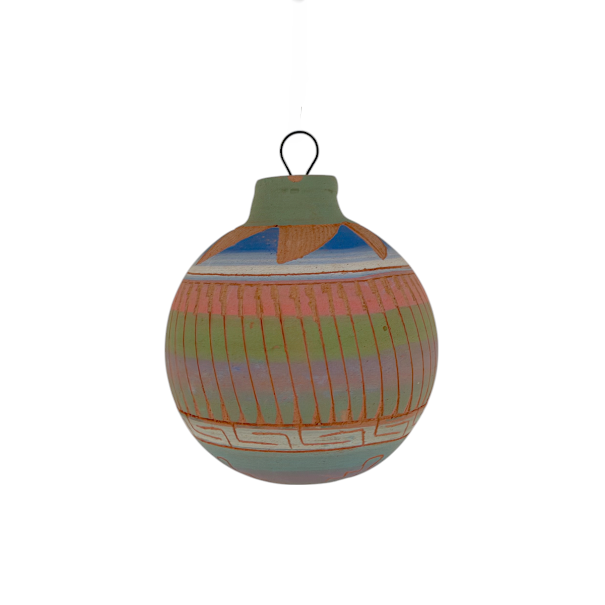 Clay Painted Bauble Ornament