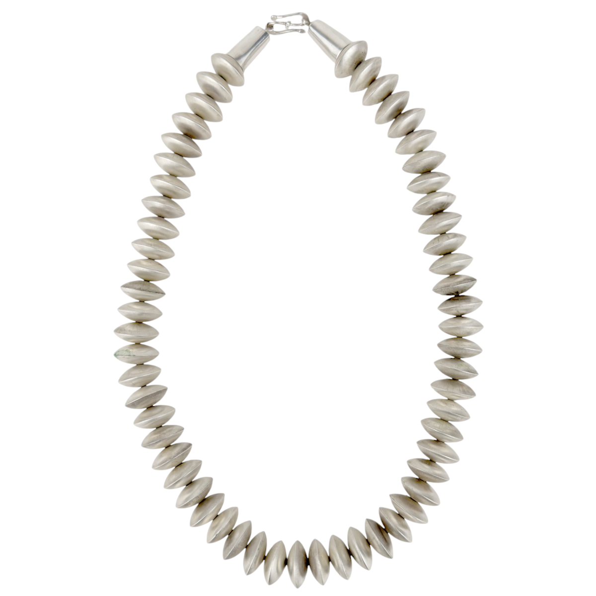 Ralph Sena Sterling Silver Saucer Bead Necklace