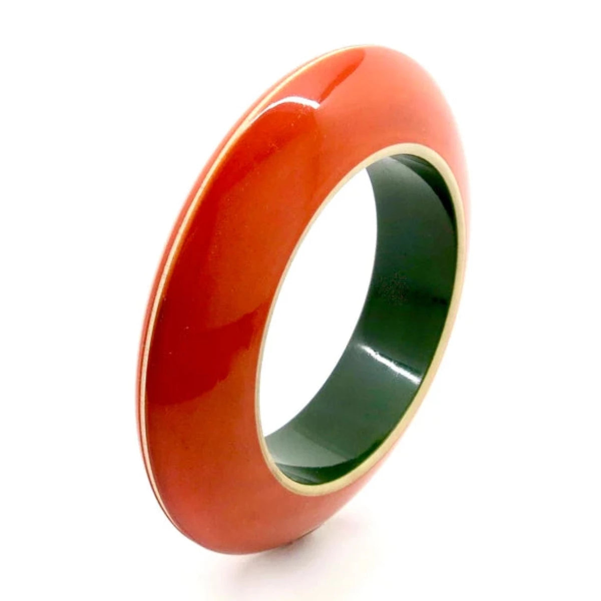 Saturn Rings Bracelet in Orange &amp; Green