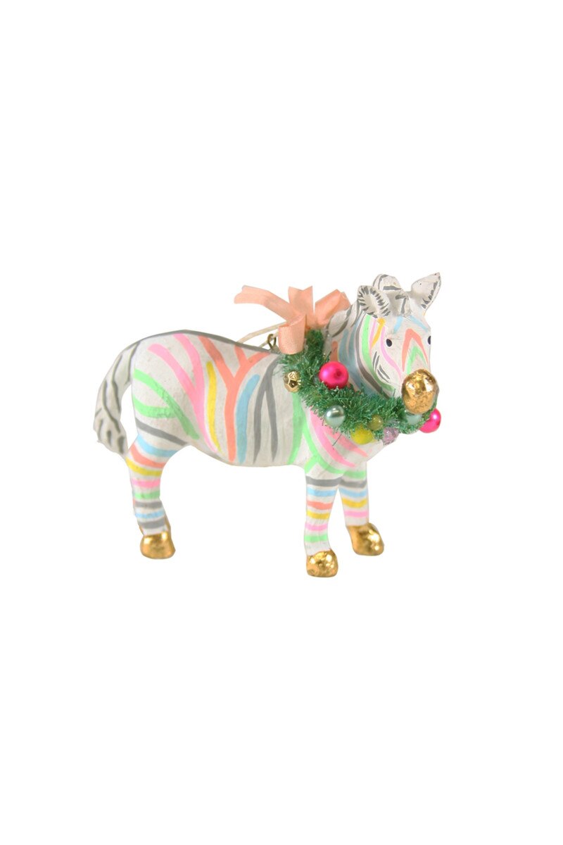 Pastel Zebra Ornament