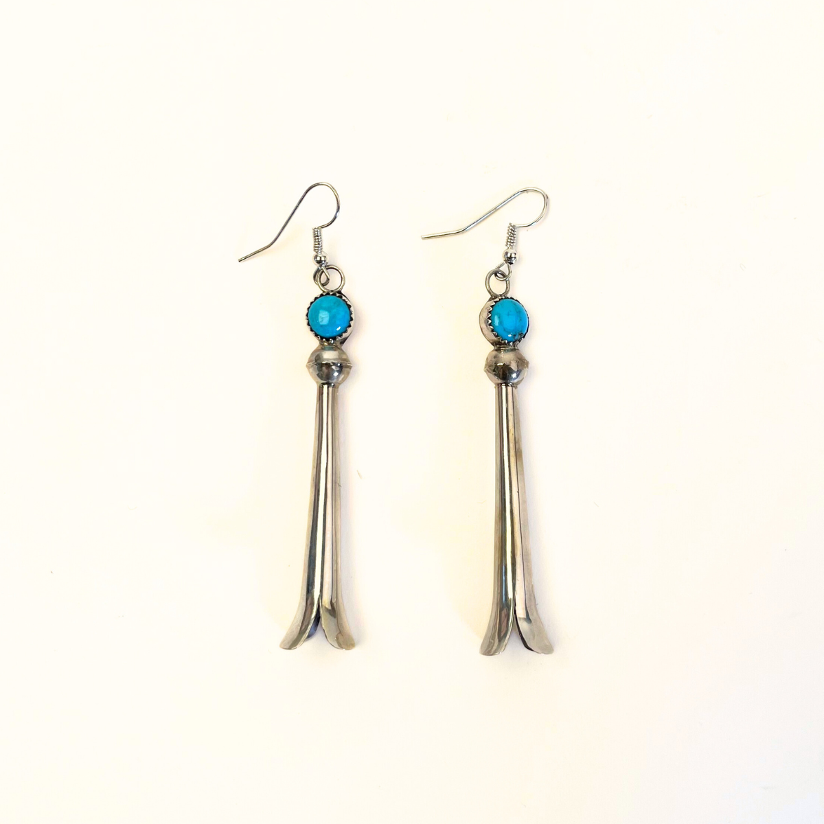 Squash Blossom Turquoise Earring