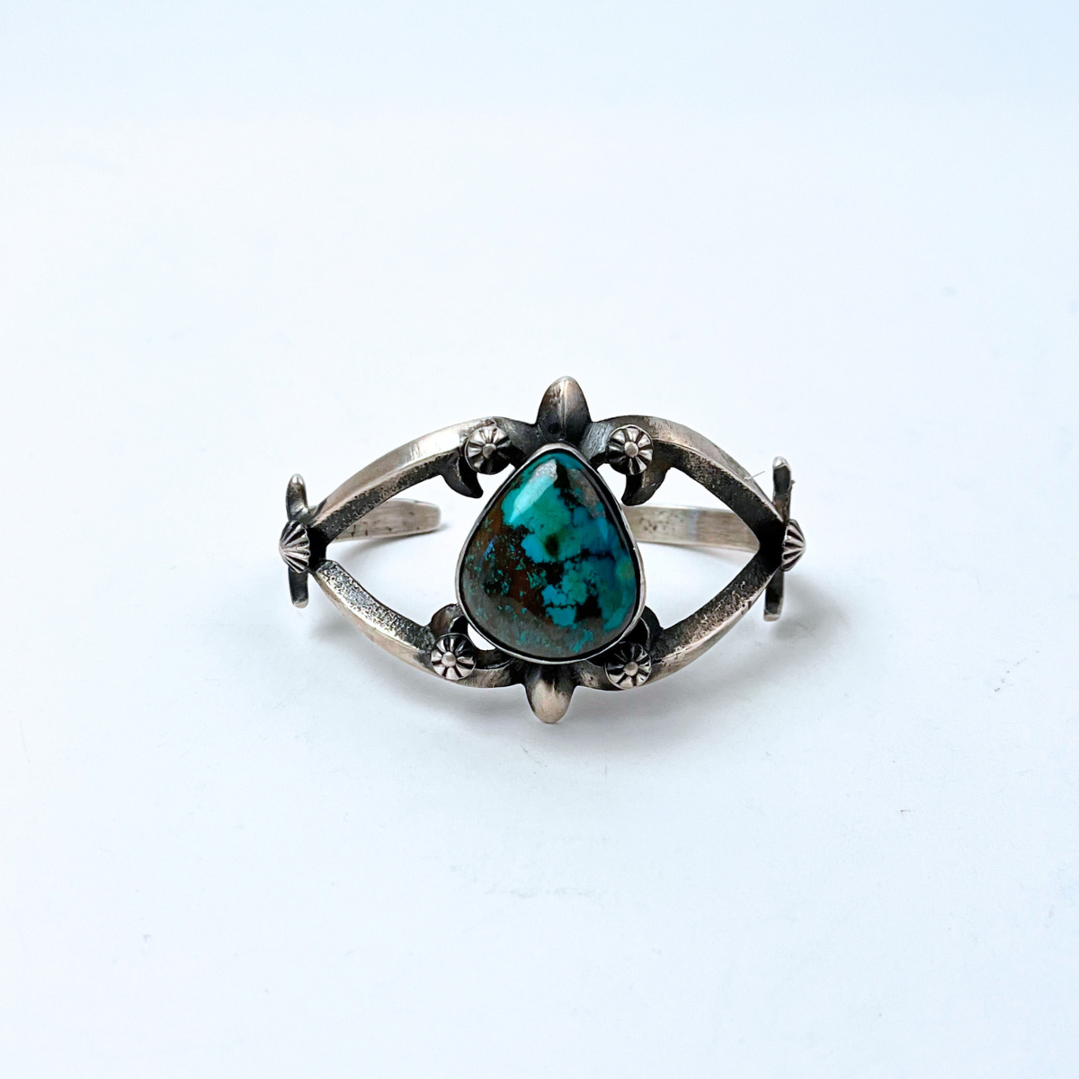 Navajo Sterling Silver Turquoise Cuff