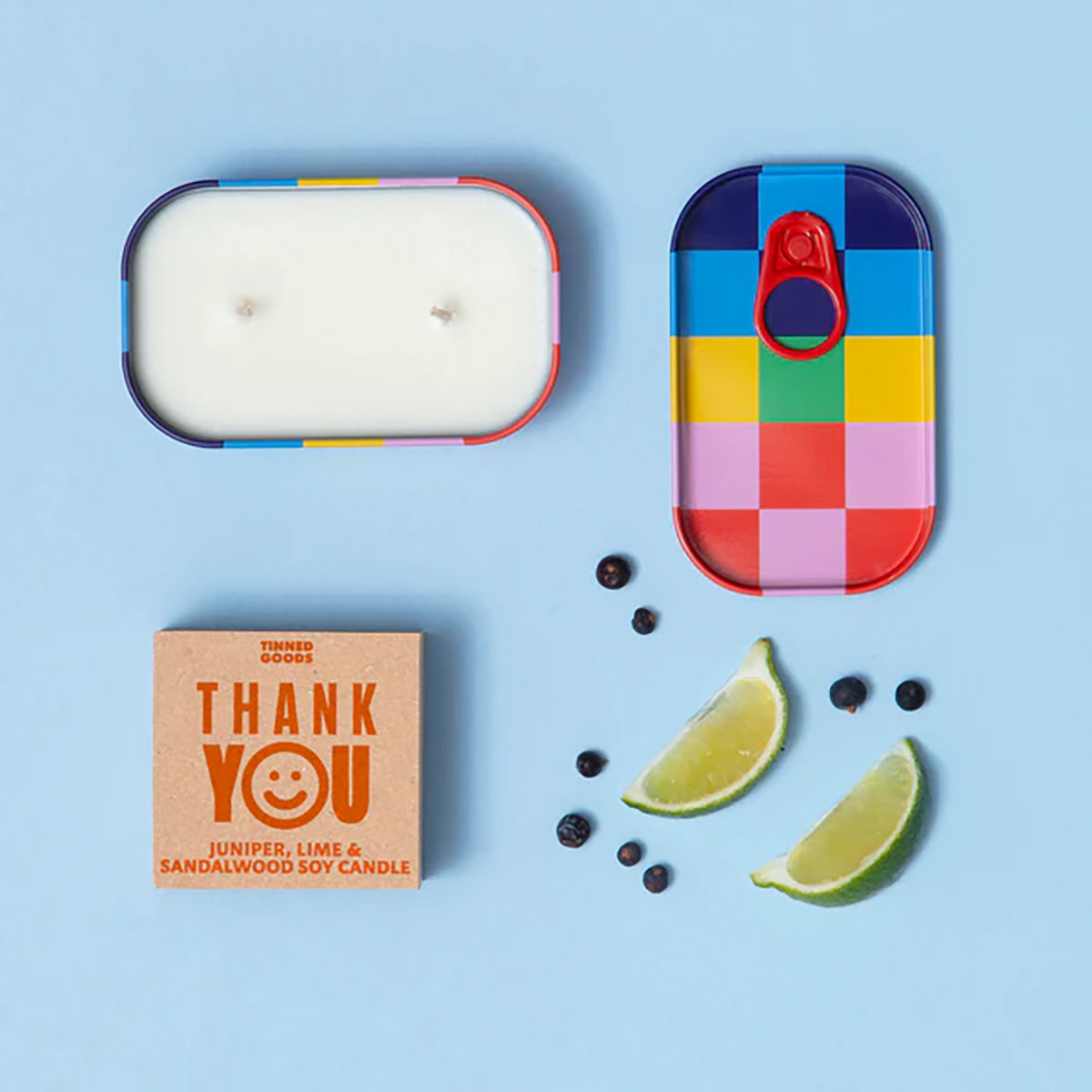 Block Design Thank You Tinned Candle