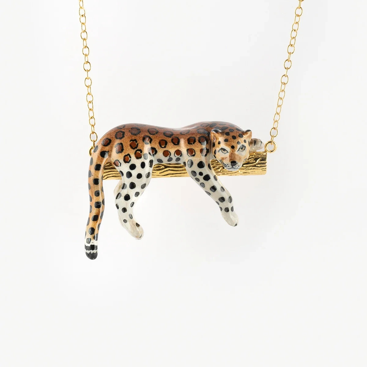 Leopard on a Branch Necklace