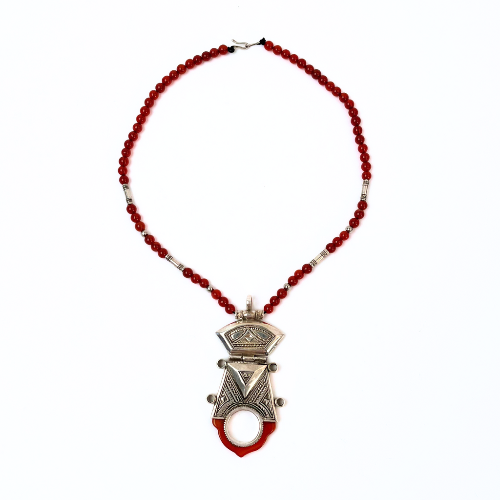 Carnelian Tuareg Necklace - Museum of New Mexico Foundation Shops