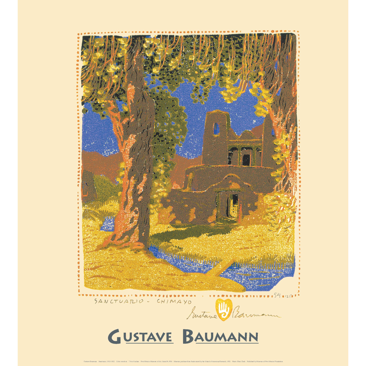 Gustave Baumann Sanctuario Chimayo Poster