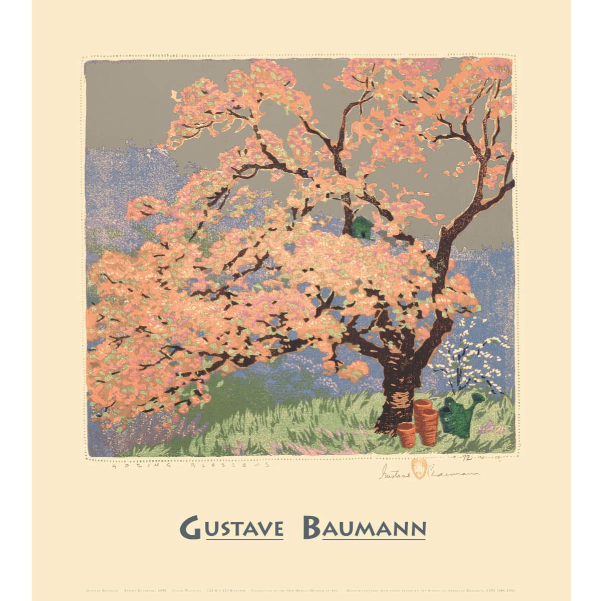 Gustave Baumann Spring Blossoms Poster